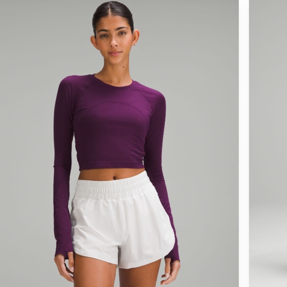 NWOT Lululemon Swiftly Tech Long Sleeve 2.0 Dramatic Magenta Purple Size 10